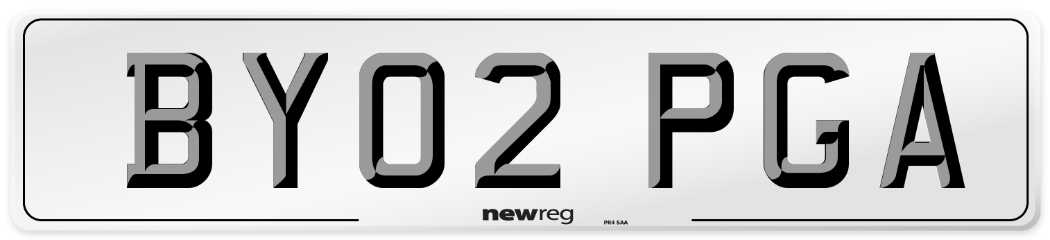 BY02 PGA Number Plate from New Reg
